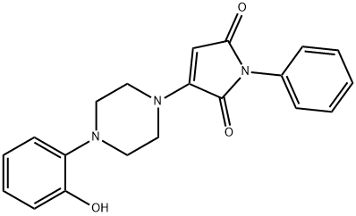 3-[4-(2-HYDROXYPHENYL)PIPERAZIN-1-YL]-1-PHENYL-1H-PYRROLE-2,5-DIONE 结构式