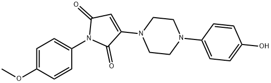 3-[4-(4-HYDROXYPHENYL)PIPERAZIN-1-YL]-1-(4-METHOXYPHENYL)-1H-PYRROLE-2,5-DIONE 结构式