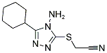 [(4-AMINO-5-CYCLOHEXYL-4H-1,2,4-TRIAZOL-3-YL)SULFANYL]ACETONITRILE 结构式