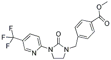 METHYL 4-((2-OXO-3-[5-(TRIFLUOROMETHYL)PYRIDIN-2-YL]IMIDAZOLIDIN-1-YL)METHYL)BENZOATE 结构式