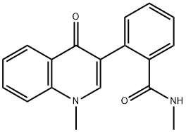 N-METHYL-2-(1-METHYL-4-OXO-1,4-DIHYDRO-3-QUINOLINYL)BENZENECARBOXAMIDE 结构式