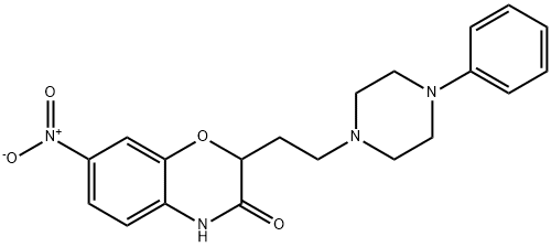7-Nitro-2-[2-(4-phenylpiperazino)ethyl]-2H-1,4-benzoxazin-3(4H)-one 结构式