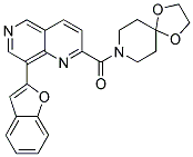 (8-BENZOFURAN-2-YL-[1,6]NAPHTHYRIDIN-2-YL)-(1,4-DIOXA-8-AZA-SPIRO[4.5]DEC-8-YL)-METHANONE 结构式