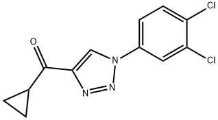 CYCLOPROPYL[1-(3,4-DICHLOROPHENYL)-1H-1,2,3-TRIAZOL-4-YL]METHANONE 结构式