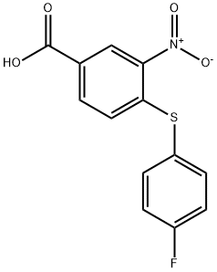 4-(4-FLUORO-PHENYLSULFANYL)-3-NITRO-BENZOIC ACID 结构式