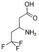 3-AMINO-5,5,5-TRIFLUORO-PENTANOIC ACID 结构式