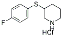3-(4-FLUOROPHENYLSULFANYL)PIPERIDINE HYDROCHLORIDE 结构式