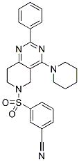 3-(2-PHENYL-4-PIPERIDIN-1-YL-7,8-DIHYDRO-5H-PYRIDO[4,3-D]PYRIMIDINE-6-SULFONYL)-BENZONITRILE 结构式