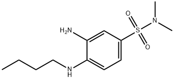 3-氨基-4-(丁基氨基)-N,N-二甲基苯-1-磺酰胺 结构式