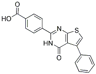 4-(4-OXO-5-PHENYL-3,4-DIHYDROTHIENO[2,3-D]PYRIMIDIN-2-YL)BENZOIC ACID 结构式