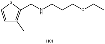 (3-ETHOXY-PROPYL)-(3-METHYL-THIOPHEN-2-YLMETHYL)-AMINE HYDROCHLORIDE 结构式