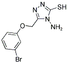 4-AMINO-5-[(3-BROMOPHENOXY)METHYL]-4H-1,2,4-TRIAZOLE-3-THIOL 结构式