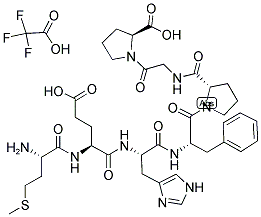 H-MET-GLU-HIS-PHE-PRO-GLY-PRO-OH TFA 结构式