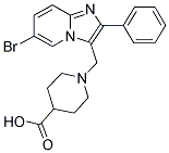 1-(6-BROMO-2-PHENYL-IMIDAZO[1,2-A]PYRIDIN-3-YLMETHYL)-PIPERIDINE-4-CARBOXYLIC ACID 结构式