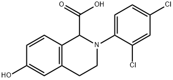 2-(2,4-DICHLORO-PHENYL)-6-HYDROXY-1,2,3,4-TETRAHYDRO-ISOQUINOLINE-1-CARBOXYLIC ACID 结构式