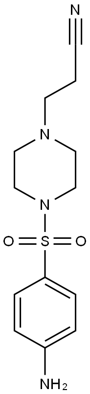 3-[4-(4-AMINO-BENZENESULFONYL)-PIPERAZIN-1-YL]-PROPIONITRILE 结构式