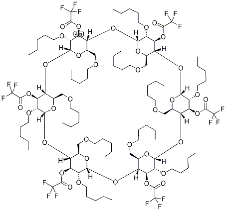 HEXAKIS-(3-O-TRIFLUOROACETYL-2,6-DI-O-PENTYL)-ALPHA-CYCLODEXTRIN 结构式