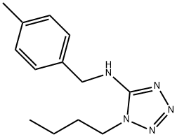 1-BUTYL-N-(4-METHYLBENZYL)-1H-TETRAZOL-5-AMINE 结构式