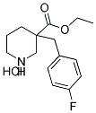 3-(4-FLUOROBENZYL)PIPERIDINE-3-ETHYLCARBOXYLATE HYDROCHLORIDE 结构式