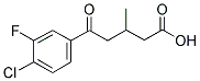 5-(4-CHLORO-3-FLUOROPHENYL)-3-METHYL-5-OXOVALERIC ACID 结构式