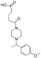 5-(4-[1-(4-METHOXYPHENYL)ETHYL]PIPERAZIN-1-YL)-5-OXOPENTANOIC ACID 结构式