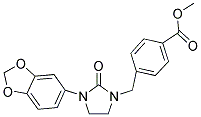 METHYL 4-([3-(1,3-BENZODIOXOL-5-YL)-2-OXOIMIDAZOLIDIN-1-YL]METHYL)BENZOATE 结构式