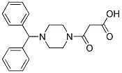 3-(4-Benzhydrylpiperazin-1-yl)-3-oxopropanoic acid 结构式