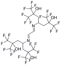 ETHYLEN-BIS[1,1,1,7,7,7-HEXAFLUORO-2,6-DIHYDROXY-2,6-BIS(TRIFLUOROMETHYL)]-4-IMINO-HEPTANE 结构式