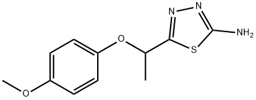 5-(1-(4-甲氧基苯氧基)乙基)-1,3,4-噻二唑-2-胺 结构式