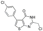 2-(CHLOROMETHYL)-5-(4-CHLOROPHENYL)THIENO[2,3-D]PYRIMIDIN-4(3H)-ONE 结构式