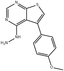 4-HYDRAZINO-5-(4-METHOXYPHENYL)THIENO[2,3-D]PYRIMIDINE 结构式