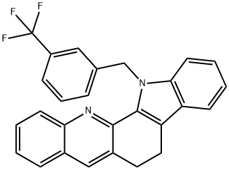 13-[3-(TRIFLUOROMETHYL)BENZYL]-6,13-DIHYDRO-5H-INDOLO[3,2-C]ACRIDINE 结构式