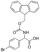 (4-BROMO-PHENYL)-[(9H-FLUOREN-9-YLMETHOXYCARBONYLAMINO)]-ACETIC ACID 结构式