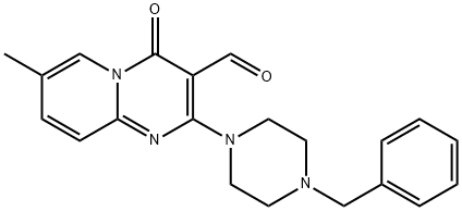 2-(4-BENZYL-PIPERAZIN-1-YL)-7-METHYL-4-OXO-4H-PYRIDO[1,2-A]PYRIMIDINE-3-CARBALDEHYDE 结构式