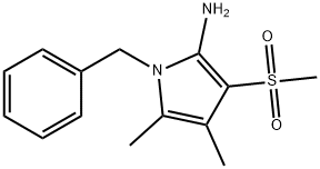 1-BENZYL-3-METHANESULFONYL-4,5-DIMETHYL-1H-PYRROL-2-YLAMINE 结构式