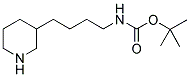 3-(4-BOC-AMINOBUTYL)PIPERIDINE 结构式