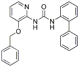 1-(3-(PHENYLMETHOXY)(2-PYRIDYL))-3-(2-PHENYLPHENYL)UREA 结构式