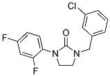 1-(3-CHLOROBENZYL)-3-(2,4-DIFLUOROPHENYL)IMIDAZOLIDIN-2-ONE 结构式