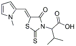 3-Methyl-2-[5-(1-methyl-1H-pyrrol-2-ylmethylene)-4-oxo-2-thioxo-thiazolidin-3-yl]-butyric acid 结构式