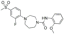 4-(2-FLUORO-4-METHANESULFONYL-PHENYL)-[1,4]DIAZEPANE-1-CARBOXYLIC ACID (2-METHOXY-PHENYL)-AMIDE 结构式