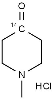 N-METHYL PIPERIDONE HYDROCHLORIDE, [CARBONYL-14C] 结构式