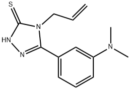 4-烯丙基-5-[3-(二甲基氨基)苯基]-4H-1,2,4-三唑-3-硫醇 结构式