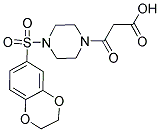 3-[4-(2,3-DIHYDRO-1,4-BENZODIOXIN-6-YLSULFONYL)PIPERAZIN-1-YL]-3-OXOPROPANOIC ACID 结构式