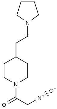 4-(2-PYRROLIDINOETHYL)-1-PIPERIDINO-2-ISOCYANOACETAMIDE 结构式