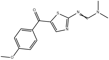 (E)-N'-(5-(4-甲氧基苯甲酰基)噻唑-2-基)-N,N-二甲基甲脒 结构式