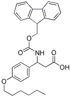 3-N-FMOC-3-(4-HEXYLOXYPHENYL)PROPIONIC ACID 结构式