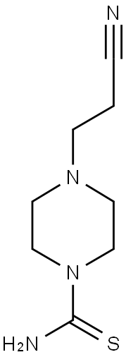 4-(2-CYANOETHYL)PIPERAZINE-1-CARBOTHIOAMIDE 结构式