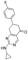 2-(CYCLOPROPYLAMINO)-7-(4-FLUOROPHENYL)-7,8-DIHYDROQUINAZOLIN-5(6H)-ONE 结构式