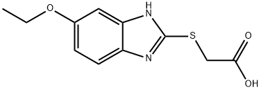 2-((6-乙氧基-1H-苯并[D]咪唑-2-基)硫)乙酸 结构式