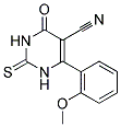 6-(2-METHOXY-PHENYL)-4-OXO-2-THIOXO-1,2,3,4-TETRAHYDRO-PYRIMIDINE-5-CARBONITRILE 结构式